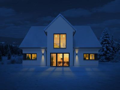 Deutsche Bauwelten Einfamilienhaus Winter