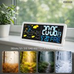 Luminea Home Control WLAN-Wetterstation FWS-1205 mit Außensensor, Wettertrend, UV-Index, Uhr, App