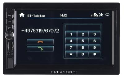 PX 2336 11 Creasono 2 DIN MP3 Autoradio mit Touchdisplay. Bluetooth und Freisprecher