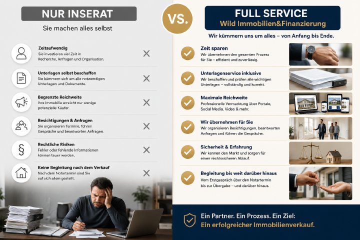 Mehr als nur ein Inserat: Warum Wild Immobilien&Finanzierung beim Immobilienverkauf auf echten Full Service setzt