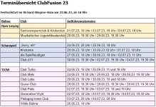 Terminübersicht ClubFusion 23