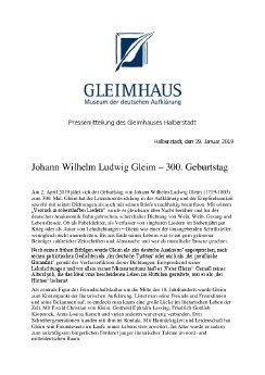 2019-01-29 Gleim300, Pressemitteilung des Gleimhauses Halberstadt.pdf