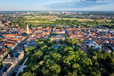 Ausblick auf die Hugenottenstadt Erlangen