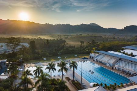 Die Sportanlagen sind nur wenige Meter vom Hotel entfernt