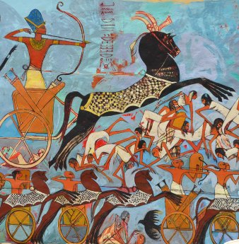 Ramses der Siegreiche - Wandmalerei Theben-West_(c) Barbara Kreißl.JPG