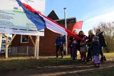 v.r.: Prof. Jürgen Tchorz, Ministerin Kristin Alheit, Kanzlerin Irene Strebl, Präsidentin Muriel Kim Helbig und Prof. H.-Dieter Reusch (verdeckt) / Foto: FH Lübeck