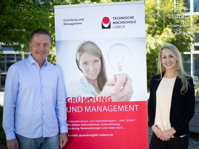Foto (TH Lübeck): Initiator*in des Projekts: Marleen Jennifer Wohlert und Professor Jürgen Klein