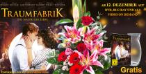 Blumenstrauß Majestic mit Vase & der DVD "Traumfabrik" für nur 29,99€