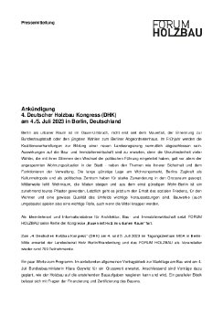 Pressemitteilung_Ankündigung 4. Deutscher Holzbau Kongress DHK2023.pdf