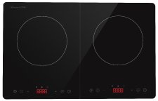 Rosenstein & Söhne Doppel-Induktionskochfeld mit Touch-Bedienfeld, Timer, bis 3.500 Watt