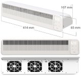 Sichler Haushaltsgeräte Automatischer Heizkörper-Akku-Ventilator, 3-stufig, 41 cm, USB