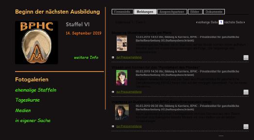 Relaunch der Website von BPHC