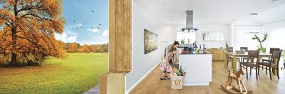 Mit der neuen Außenwand ÖvoNatur Therm von WeberHaus werden die Voraussetzungen für ein KfW-Effizienzhaus 40 erfüllt