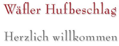 Logo Company Wäfler Hufbeschlag Willkommen auf der Homepage