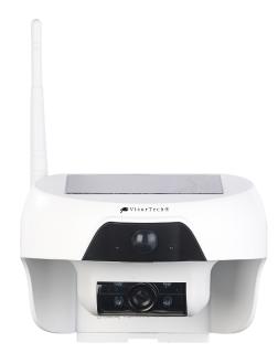 NX-4377 VisorTech HD-IP-Kamera mit Akku & Solar-Panel, Bewegungssensor, Nachtsicht, IP55