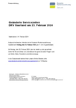 20240214_Geänderte Öffnungszeiten DRV Saarland am 23. Februar 2024.pdf