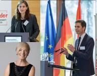 Vorstand der HAfM (oben links: Dr. Helbig, darunter: Prof. Dr. Weissman, rechts Prof. Dr. Ritzenhoff)