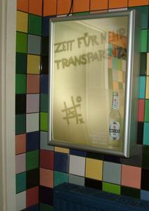 Super Mirror der United Ambient Media. Kunde Beck's.