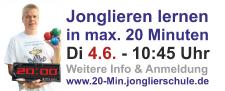 Jonglieren lernen in 20 Min - am 4.6. in Eberswalde