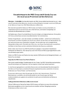 Pressemitteilung_Kreuzfahrtsparte der MSC Group stellt Sandy Cay vor - die neue Luxus-Privatinse.pdf