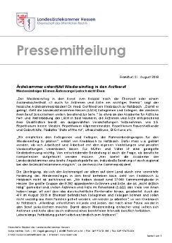 Pressemitteilung_Ärztekammer unterstützt Wiedereinstieg in den Arztberuf.pdf