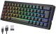 GeneralKeys Mechanische 60-%-Funk-Tastatur mit RGB-Beleuchtung, QWERTZ, Akku