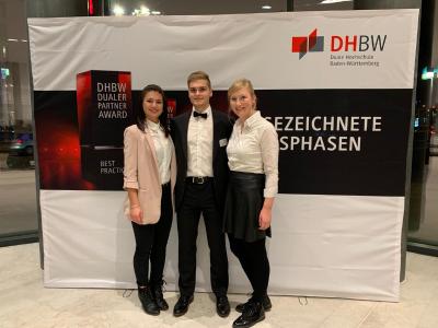 Von links nach rechts: Nadja Zehrlaut (BWL - International Business), Simon Wittmann (Maschinenbau), Irina Baiz (BWL - Medien- und Kommunikationswirtschaft)