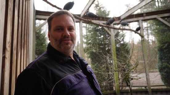 Wildpark Geschäftsführer Thomas Wamser in der Waldrapp Voliere.jpg