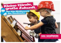 Nicht nur zuschauen, sondern Handwerk selbst ausprobieren –-das ist das Konzept des Kita-Wettbewerbs, der jetzt in seine elfte Runde startet. Die Kita-Kinder können dabei nicht nur etwas erleben, sondern auch gewinnen, Foto: Aktion Moderne Handwerk e.V.