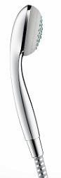 Sieger mit dem besten Preis-Leistungs-Verhältnis beim Test des rbb-Verbrauchermagazins "was!" ist die Crometta 85 Green Handbrause des Schwarzwälder Markenherstellers Hansgrohe