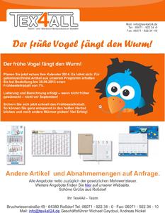 Der frühe Vogel fängt den Wurm!