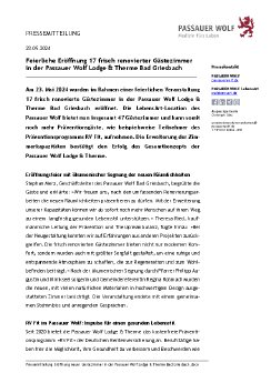 Pressemitteilung Eröffnung neuer Gästezimmer in der Passauer Wolf Lodge & Therme Bad Griesbach.pdf