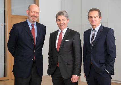 Dr. Moritz Finkelnburg, Prof. Edgar Bohn und Raimund Herrmann (v.l.n.r.)