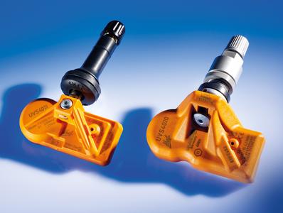 Der neue Huf-Universalsensor „IntelliSens“ von Huf – mit Metallventil (rechts) und mit Gummiventil (links).