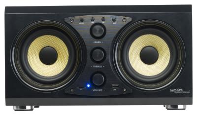 auvisio 2.0-Soundsystem MSX-400 im Holzgehäuse, Bluetooth 3.0, Musik-Player, 60 Watt