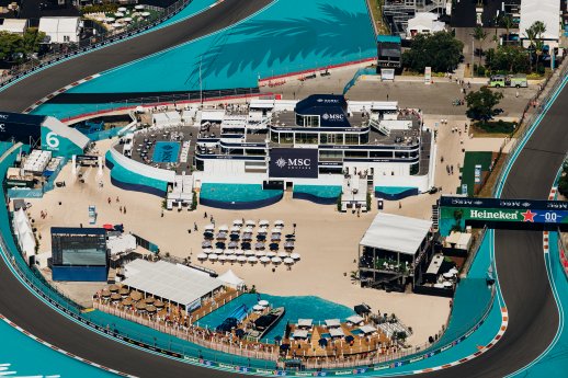 Overhead views of the MSC Yacht Club Activation at the 2026 Formula® 1 Miami Grand Prix (3).jpg
