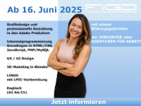 In der dreimonatigen Weiterbildung „Medieninformatik“ erwerben Sie umfassende gestalterische und technische Kompetenzen für die moderne Designwelt. Ob Printmedien, 3D-Visualisierung oder digitales Layout – durch praxisorientierte Schulungen mit Adobe, CAD und Blender entwickeln Sie professionelle Projekte und eröffnen sich neue Perspektiven in Medien, Marketing und Produktdesign.