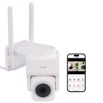 7links Pan-Tilt-Outdoorkamera IPC-890 mit 2K-Auflösung, 4 MP, Dualband-WLAN, Sirene. 