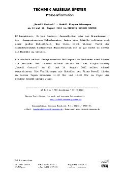 Pressinfo RC Modell Flugvorführung im Technik Museum Speyer 13. und 14.08.2012.pdf