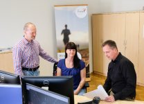 Die Mitarbeiterinnen und Mitarbeiter der BKK ProVita im Service-Center Coburg freuen sich auf den Besuch von Versicherten und Interessierten.