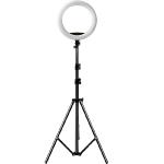 Somikon XL-LED-Ringlicht mit Smartphone-Halter, Ø 46 cm, USB-Port, dimmbar