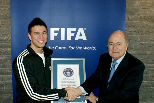 FIFA President Blatter and FIWC Winner Nenad Stojkovic.JPG