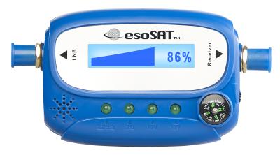 esoSAT Digitaler Satelliten-Finder mit Kompass, LCD-Display und Tonsignal