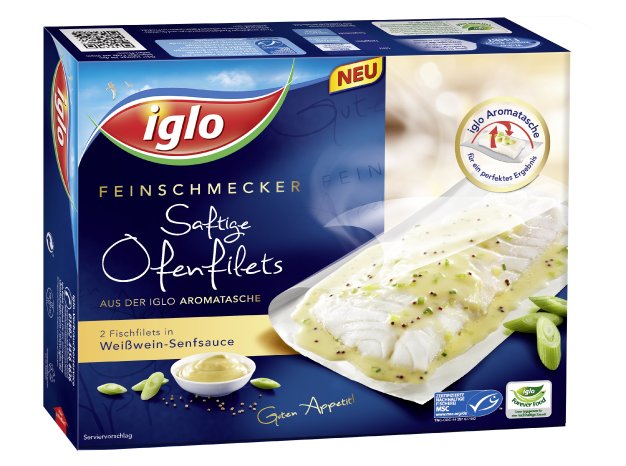 iglo Saftige Ofenfilets - Fischfilets in WeiÃŸwein-Senfsauce.JPG