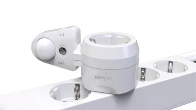 revolt Steckdose mit PIR-Bewegungs- und Licht-Sensor, bis 2.300 Watt / 10 A