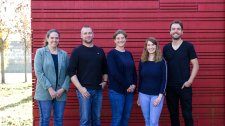 Das Team des GründerCubes: Anna Lena Paape, Alexander Brühl, Claudia Linde, Julia Sarre und Benjamin Peters. Es fehlen: Roman Spendler und Dr. Katharina Klein.