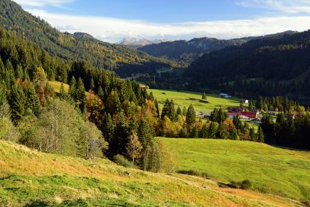 Herbst im Hörnerdorf Balderschwang im Allgäu