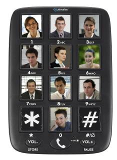 simvalley communications Senioren-Festnetz-Telefon XLF-30 mit 12 Foto- Schnellwahl-Tasten, Freisprecher