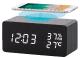 infactory 2in1-LED-Wecker und Qi-kompatible Ladestation mit Temperaturanzeige