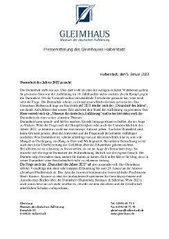 2023-01-05 Dummheit des Jahres 2022 gesucht, Pressemitteilung des Gleimhauses Halberstadt.pdf